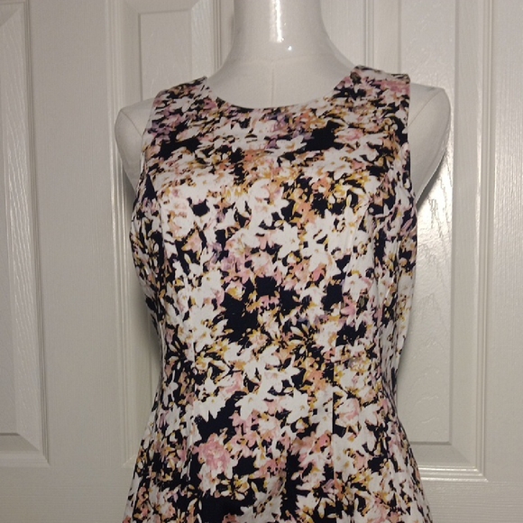 Liz Claiborne Floral Print Fit And Flare Cottagecore Dress - Pink and Black NWOT - Picture 2 of 14